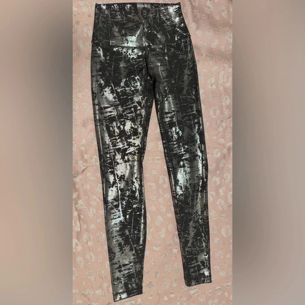 Lululemon Athletica Wunder Under Brindle Foil Leggings Size 4